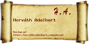 Horváth Adalbert névjegykártya